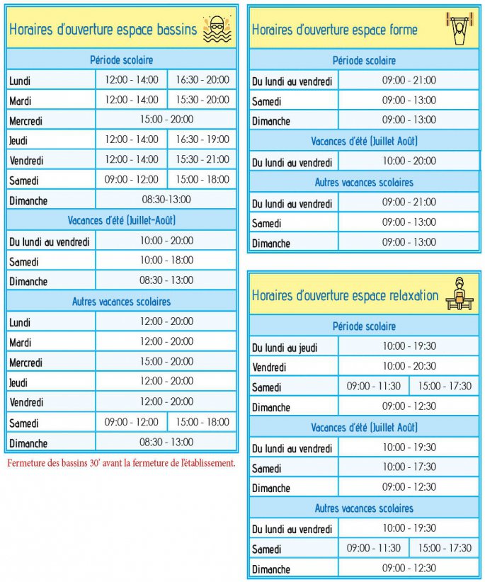 Horaires de la Piscine Communautaire de Pont-à-Mousson